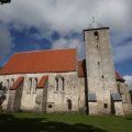 800-letni, najstarszy estoński kamienny kościółek Valjala. Sarema. Estonia.