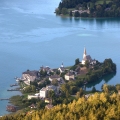 Widok z Pyramidenkogel Tower. Austria.