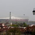 Widok na Stadion Narodowy z Placu Zamkowego